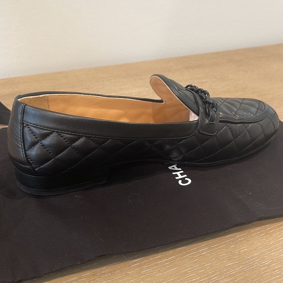 Chanel 22C lambskin loafer/moccasins in black size 38.5 - Picture 5 of 11